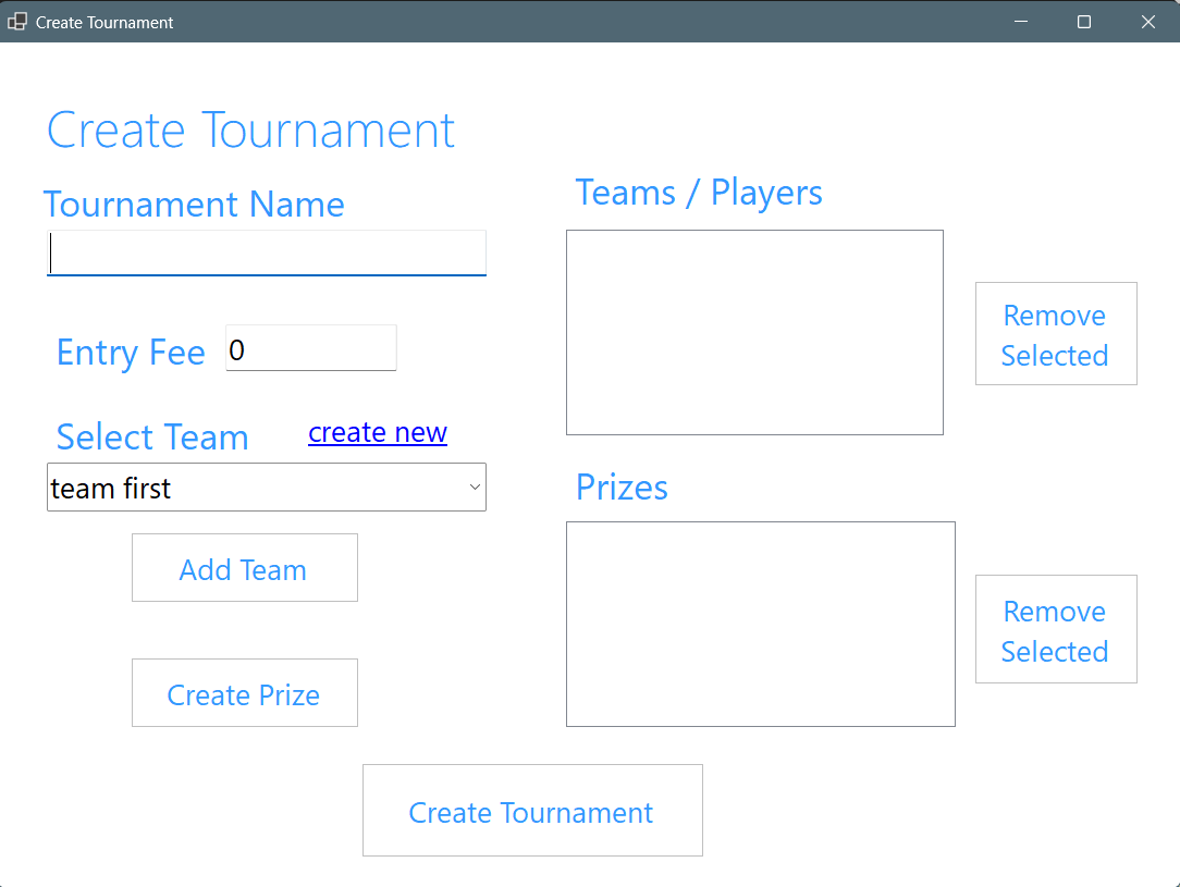 Tournament Tracker – Desktop Tournament Manager